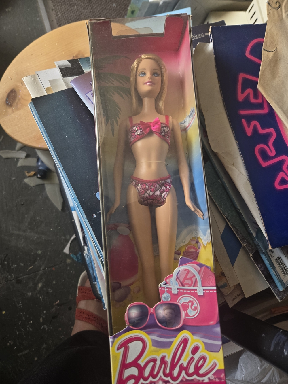 Mattel Barbie Doll in Pink Patterned Bikini